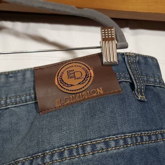E Division Distressed Jeans Size 46 Mens Blue Jean Denim Plus Casual  - Picture 10 of 11